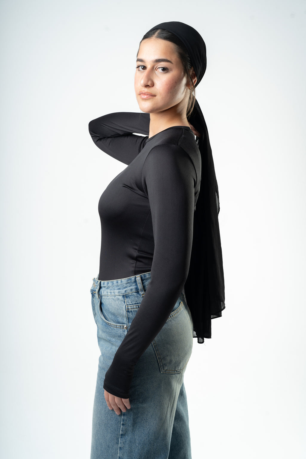 Black Essential Long Sleeve Top