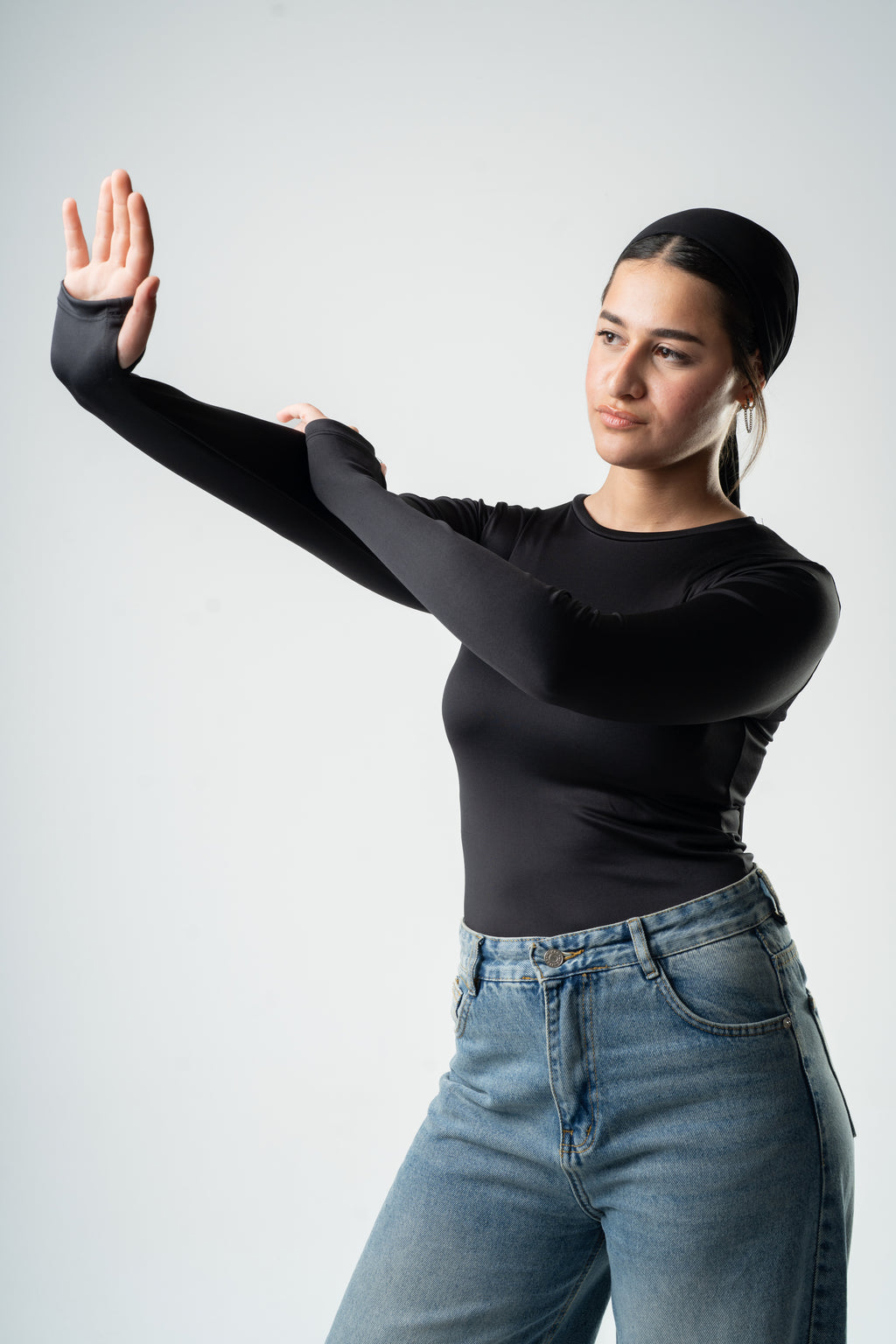 Black Essential Long Sleeve Top