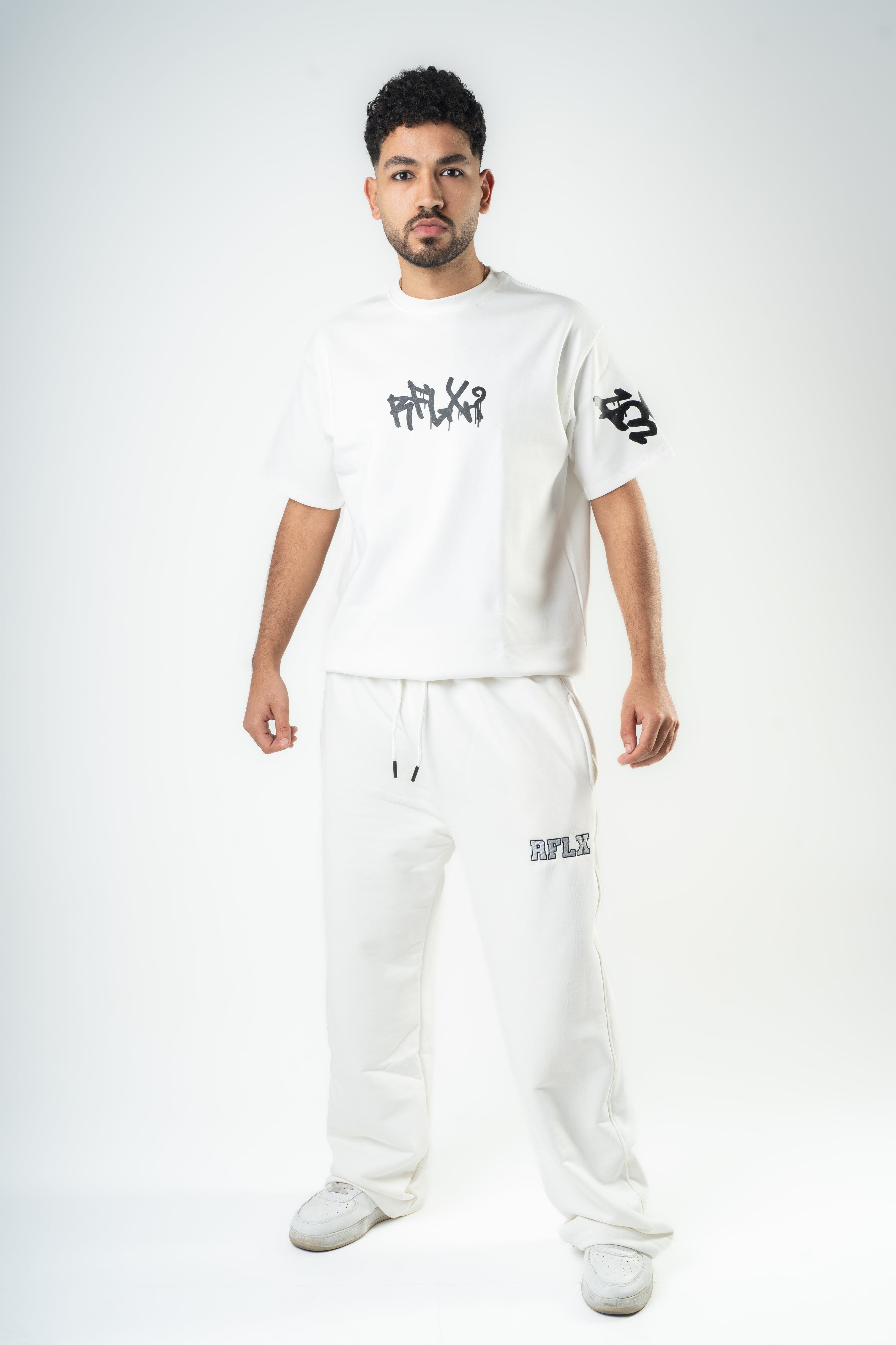 White RFLX Wide Leg Pants - Men