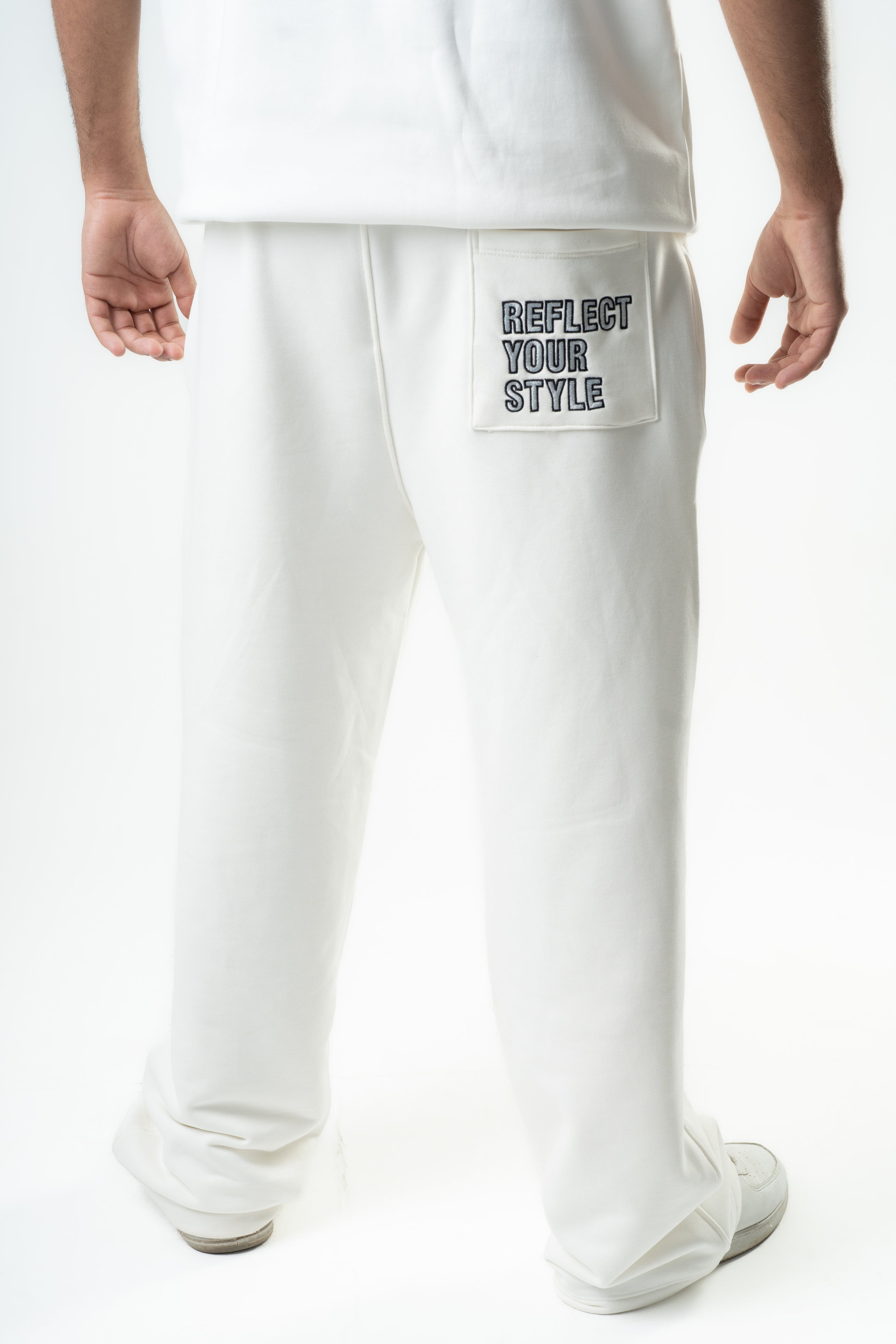 White RFLX Wide Leg Pants - Men