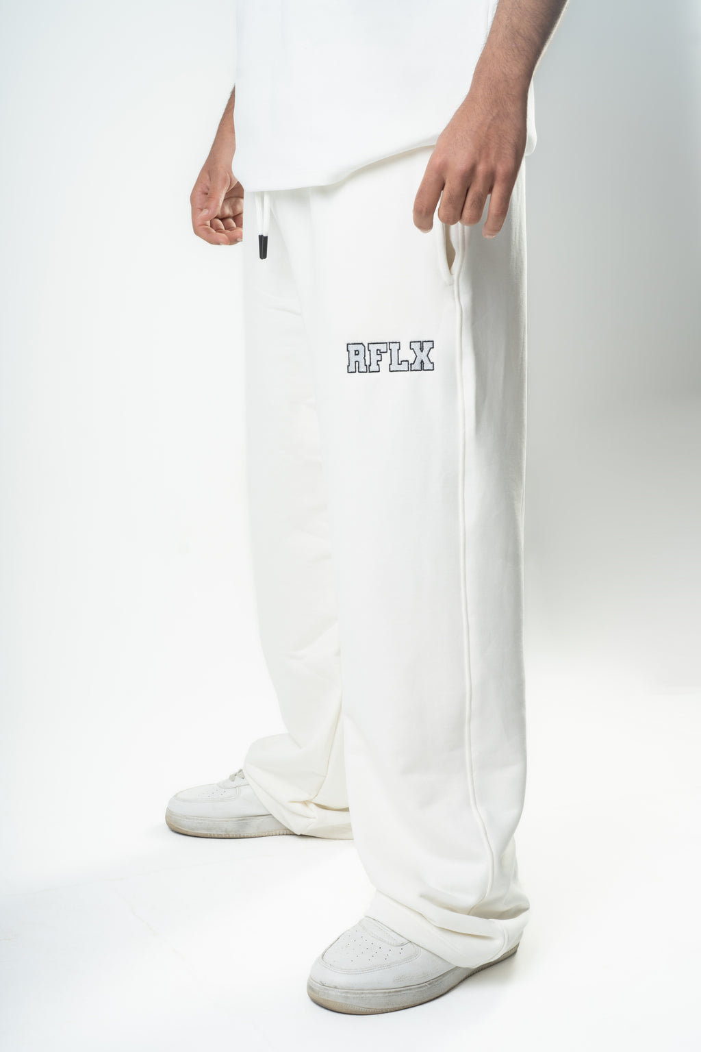 White RFLX Wide Leg Pants - Men