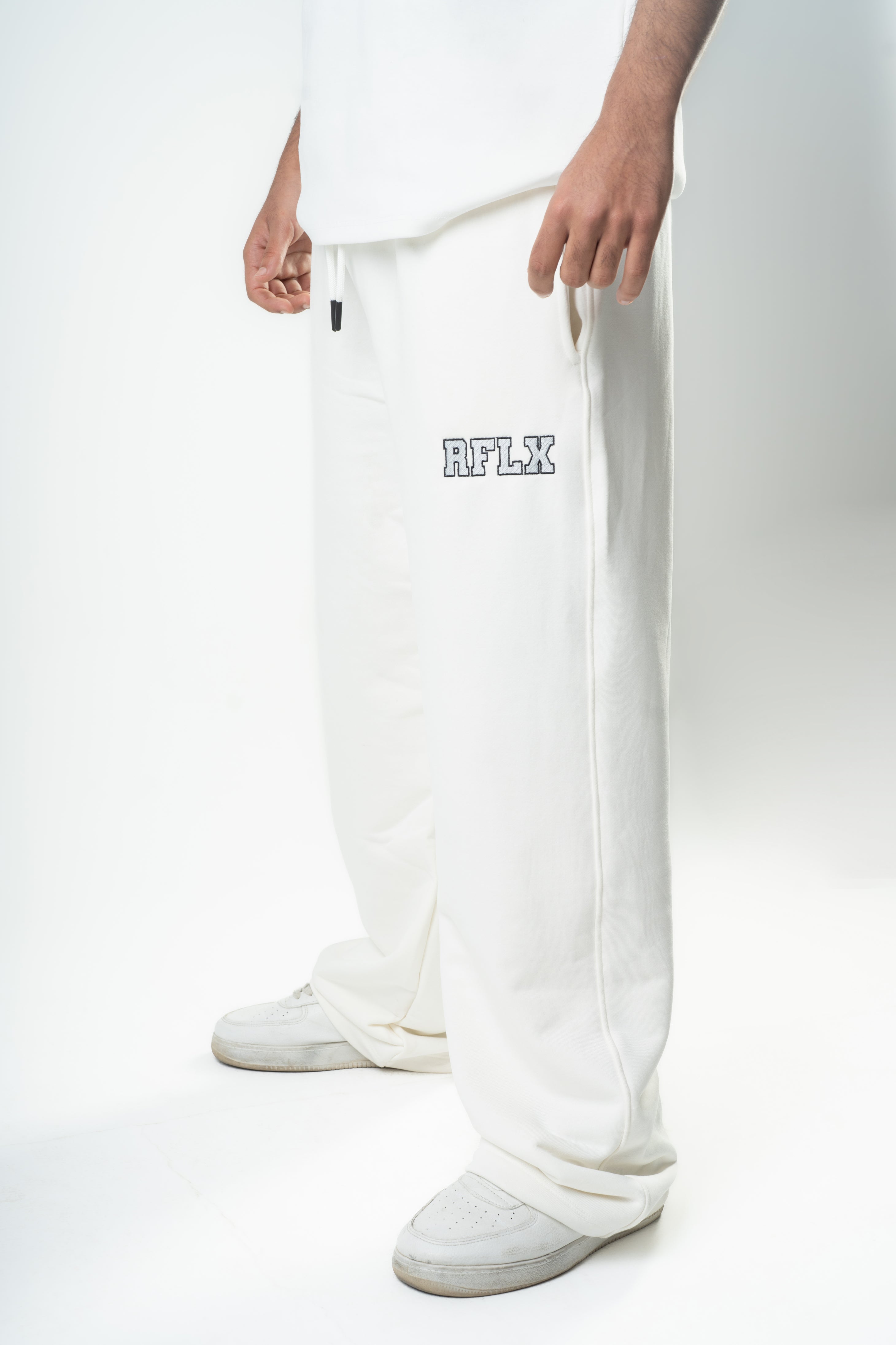 White RFLX Wide Leg Pants - Men