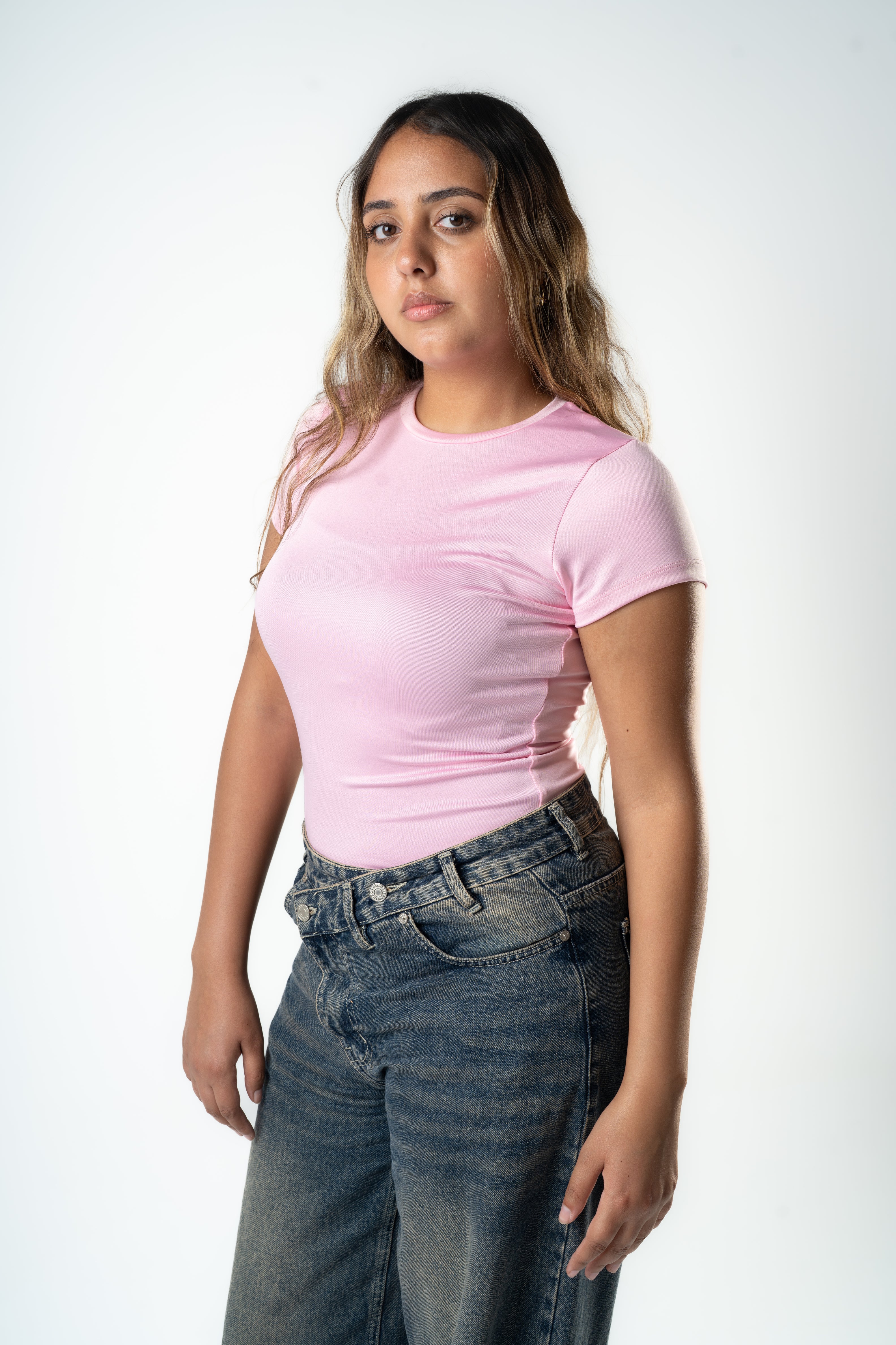 Pink Essential Fitted Tee